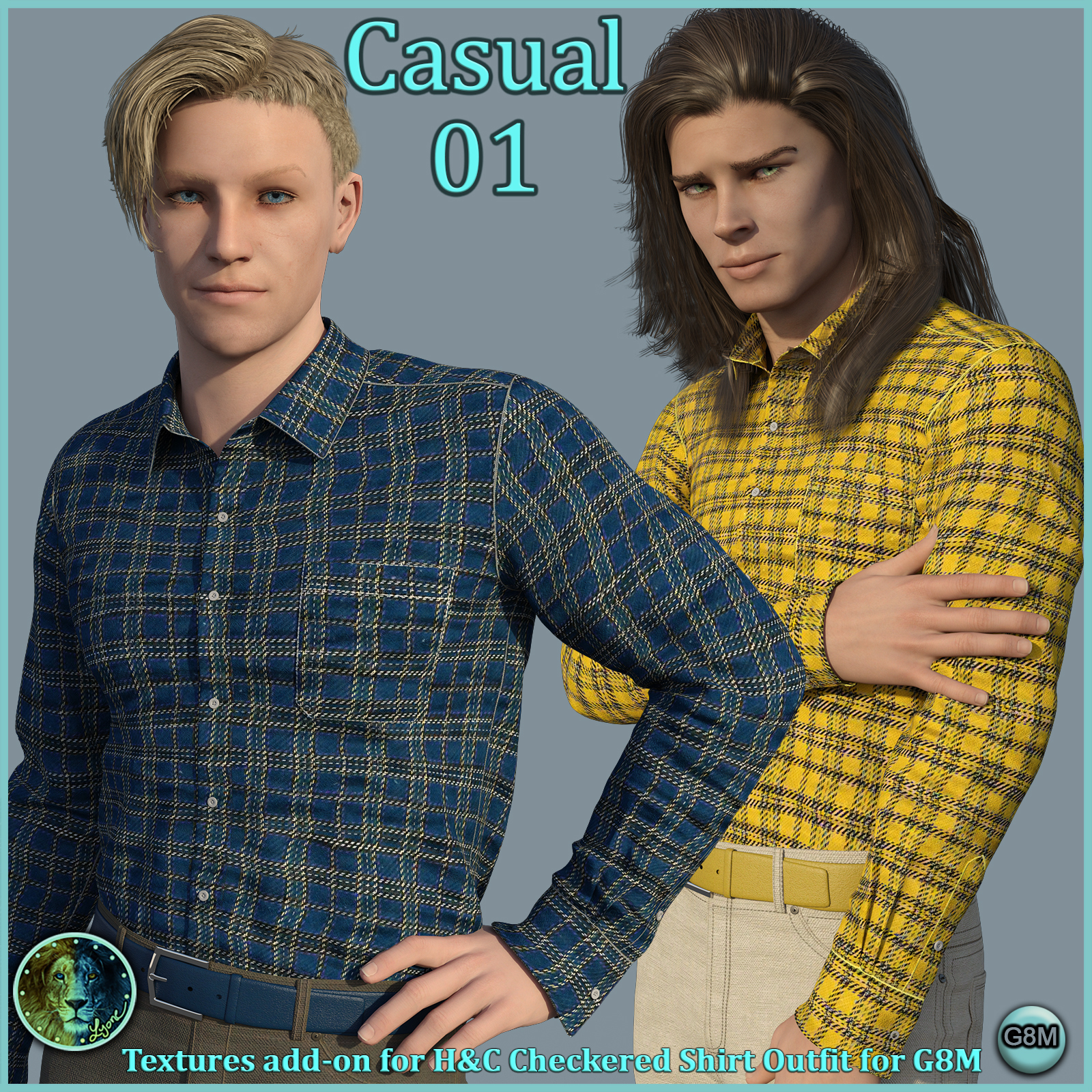 Casual 01 for H and C Checkered Shirt Outfit for G8M by N/A