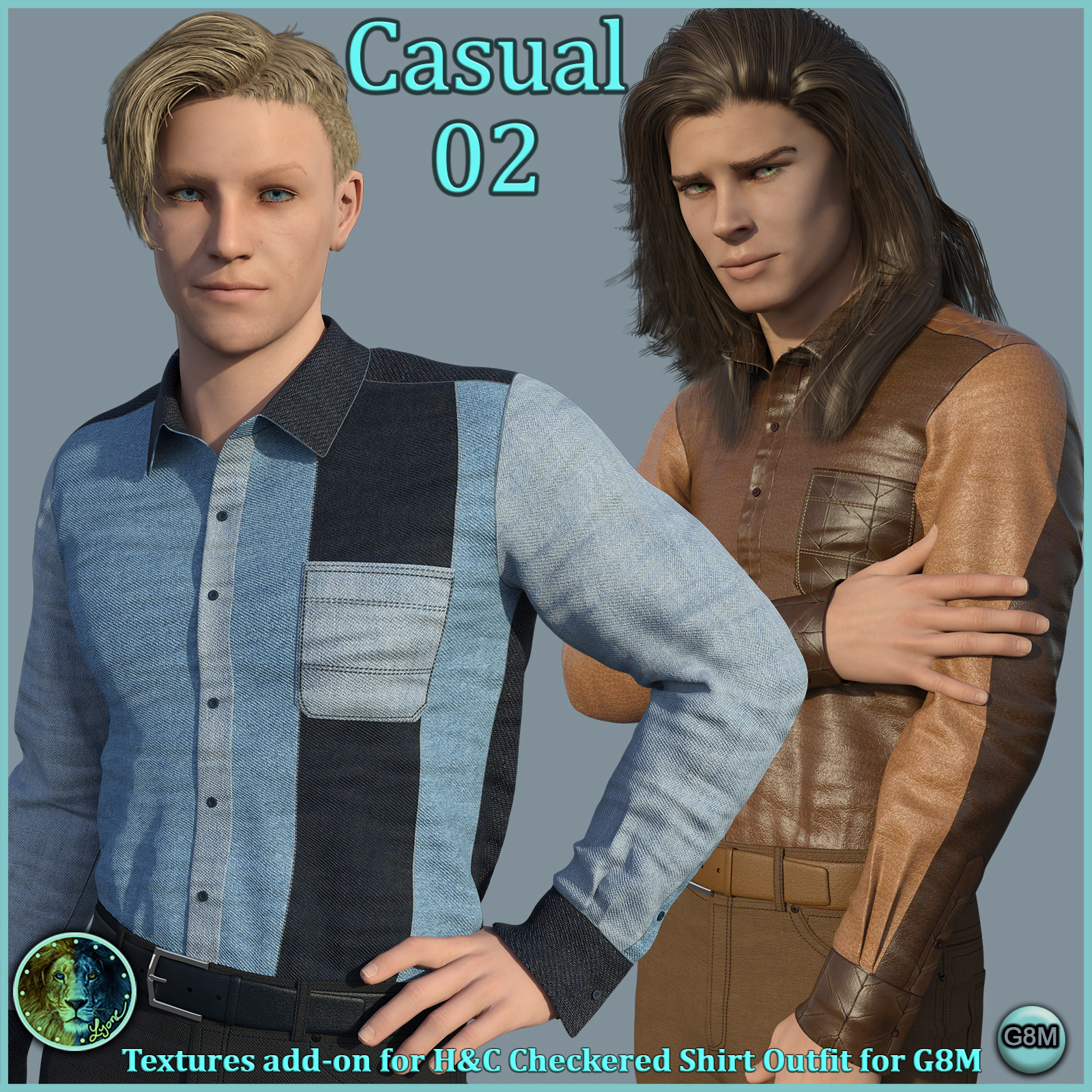 Casual 02 for H and C Checkered Shirt Outfit for G8M by N/A