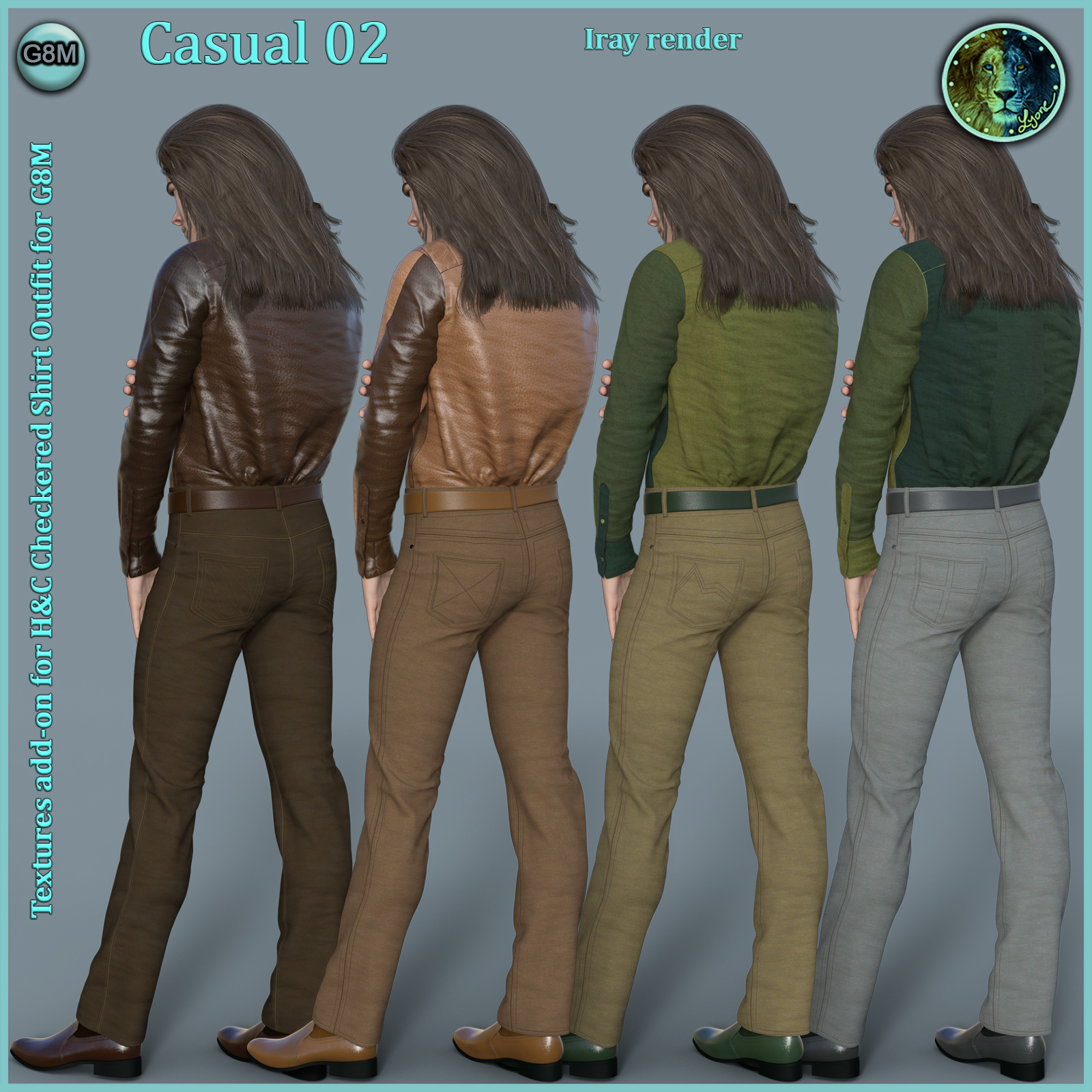 Casual 02 for H and C Checkered Shirt Outfit for G8M by N/A