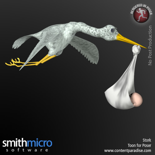 Stork and Baby by N/A