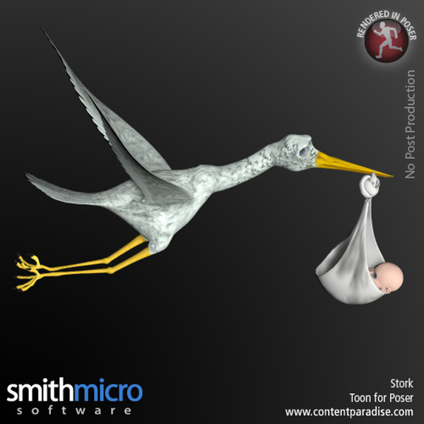 Stork and Baby by N/A