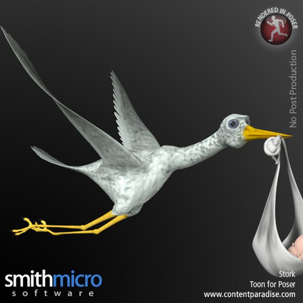 Stork and Baby by N/A