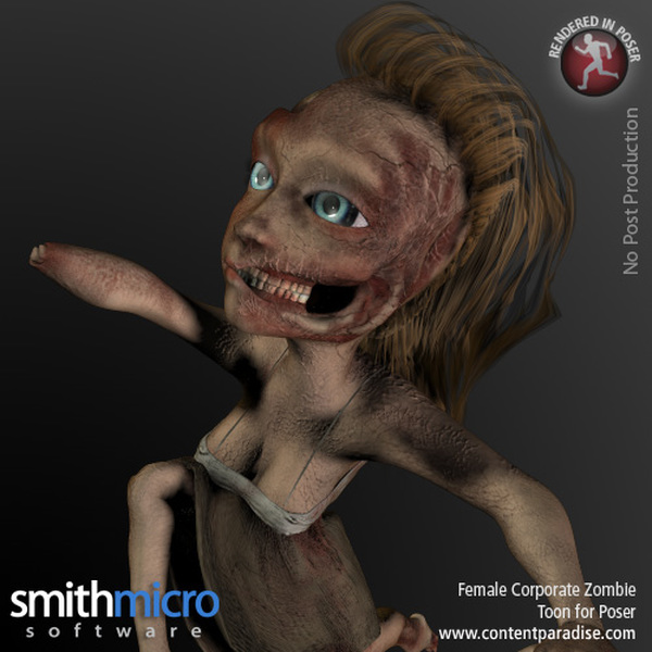 Toon Female Corporate Zombie by N/A
