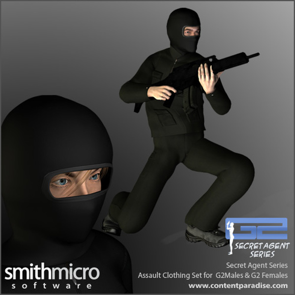 Assault Clothing Set for G2 FEMALE Figures (Secret Agent Series) by N/A