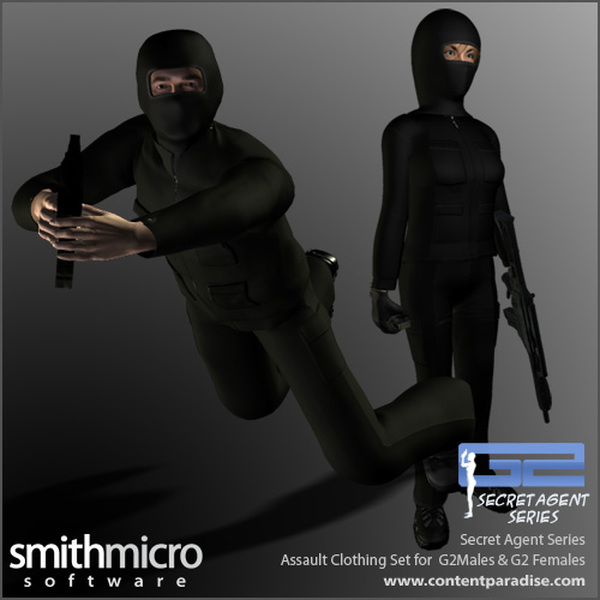 Assault Clothing Set for G2 FEMALE Figures (Secret Agent Series) by N/A