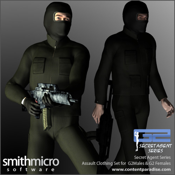 Assault Clothing Set for G2 FEMALE Figures (Secret Agent Series) by N/A