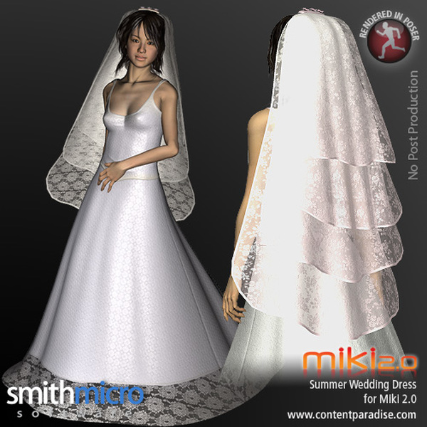 Summer Wedding Dress for Miki 2.0 by N/A