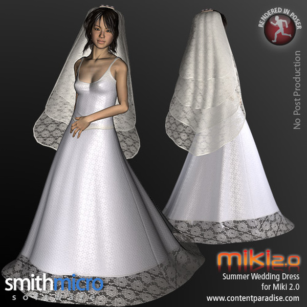 Summer Wedding Dress for Miki 2.0 by N/A