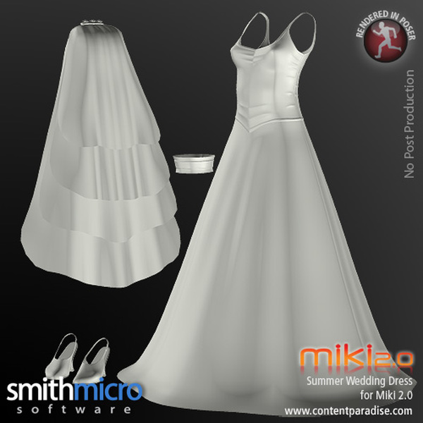 Summer Wedding Dress for Miki 2.0 by N/A