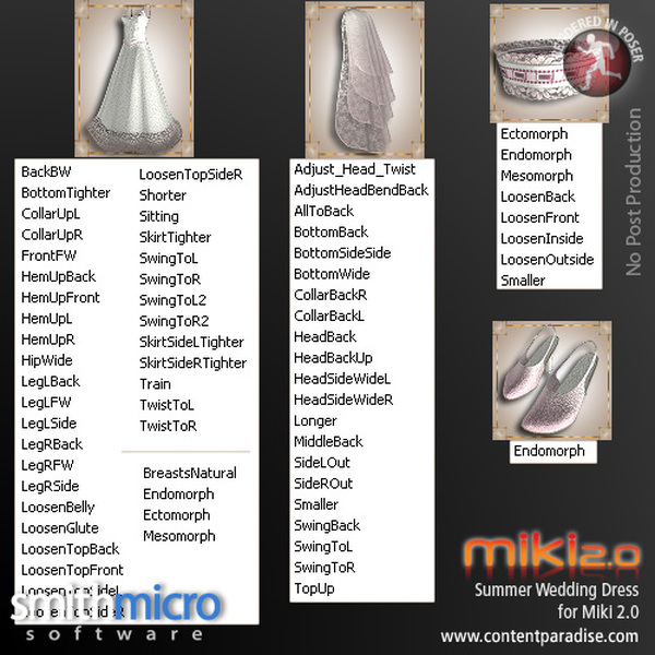 Summer Wedding Dress for Miki 2.0 by N/A