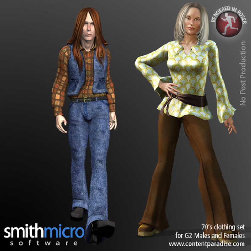 70's Clothing for G2 Figures (Time Travel Series) by N/A