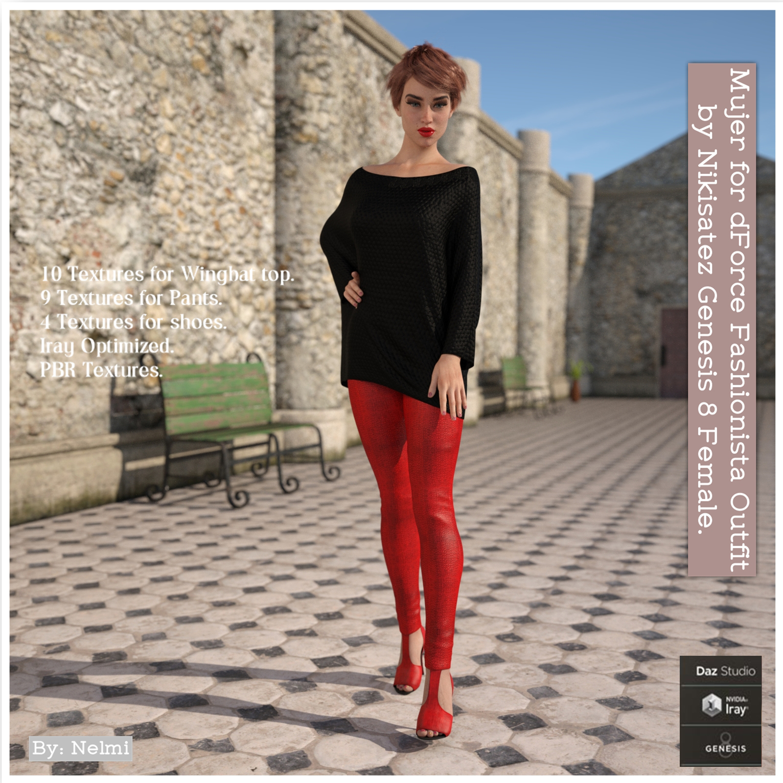 Mujer for dforce Fashionista Outfit for Genesis 8 Females by N/A