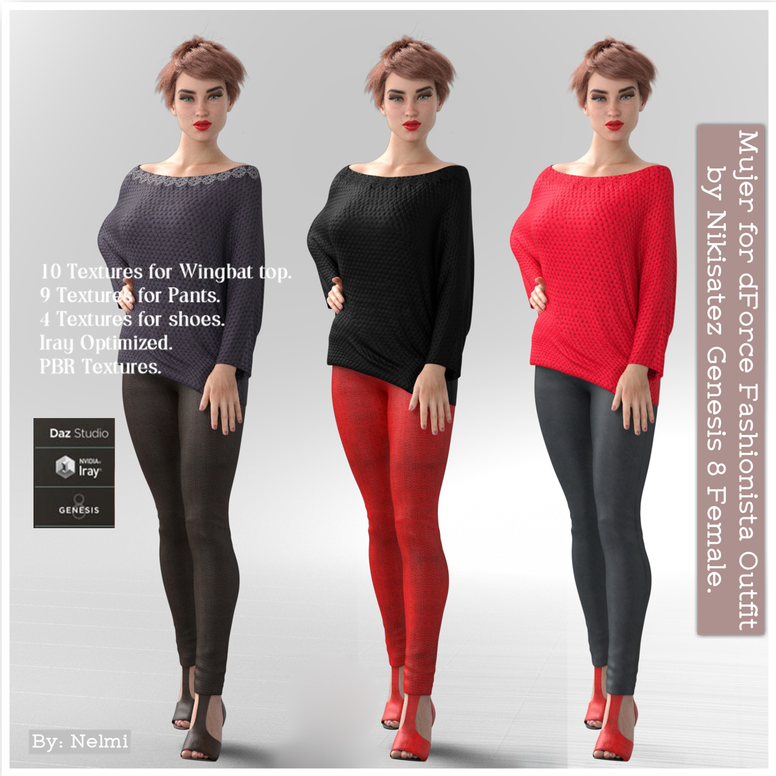 Mujer for dforce Fashionista Outfit for Genesis 8 Females by N/A