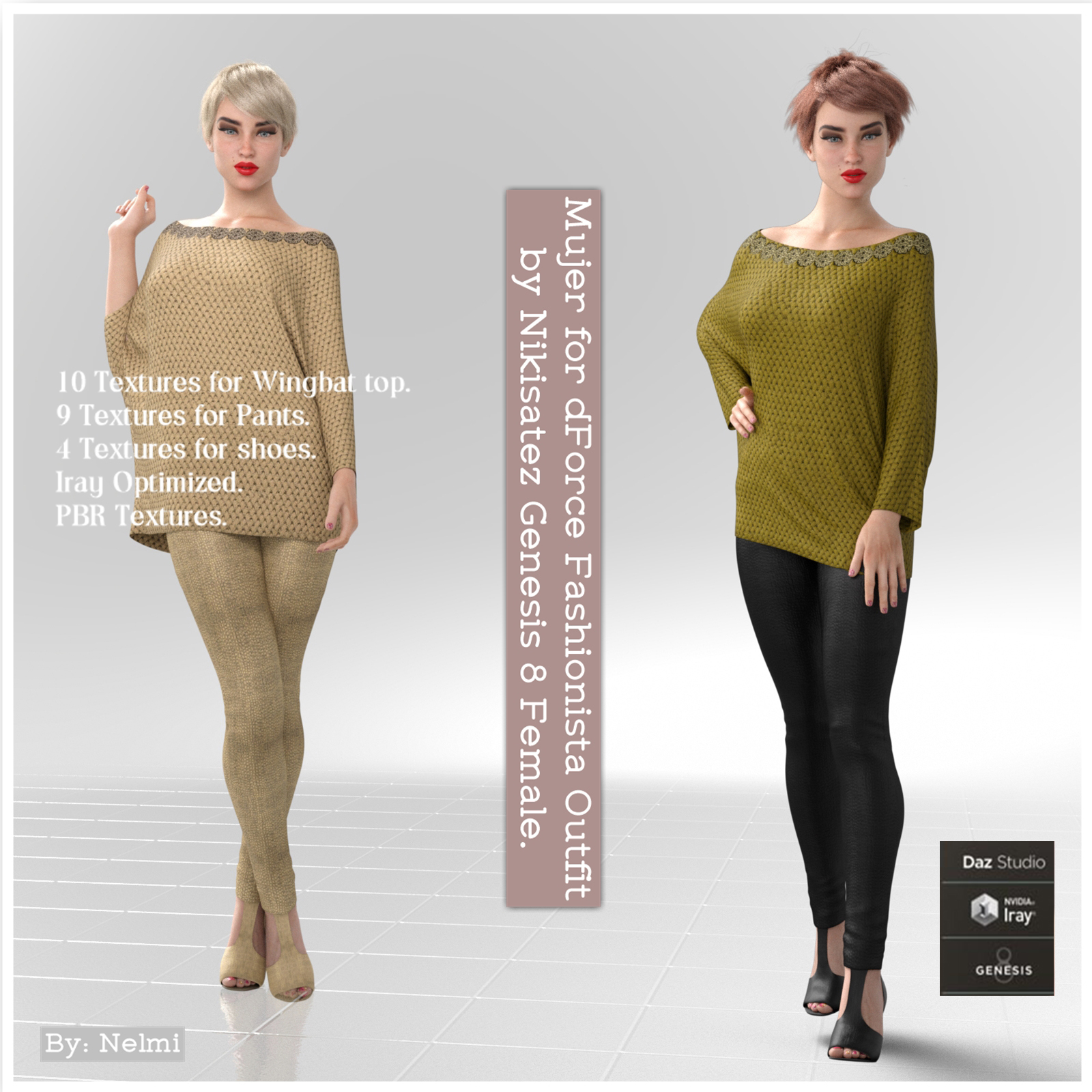 Mujer for dforce Fashionista Outfit for Genesis 8 Females by N/A