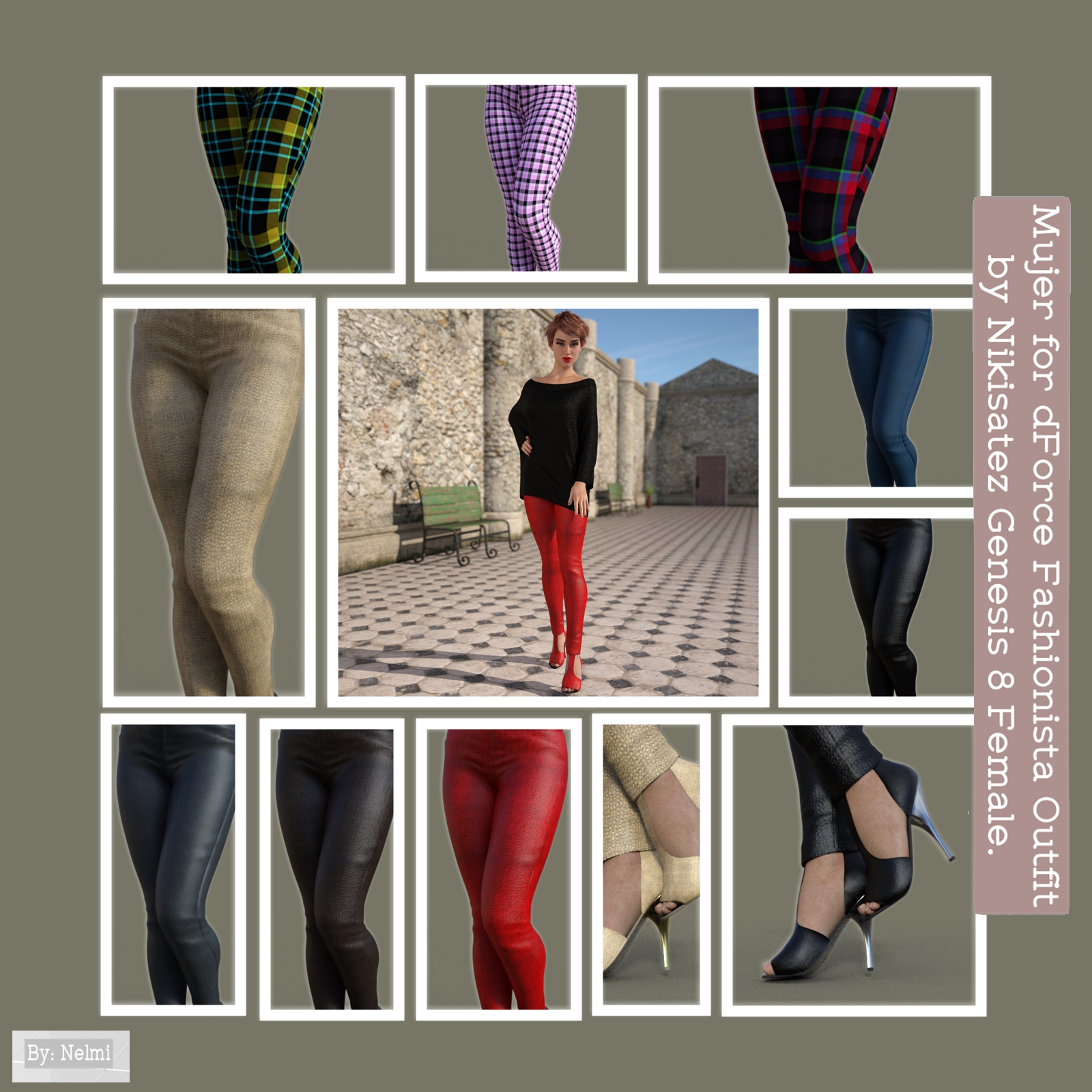 Mujer for dforce Fashionista Outfit for Genesis 8 Females by N/A