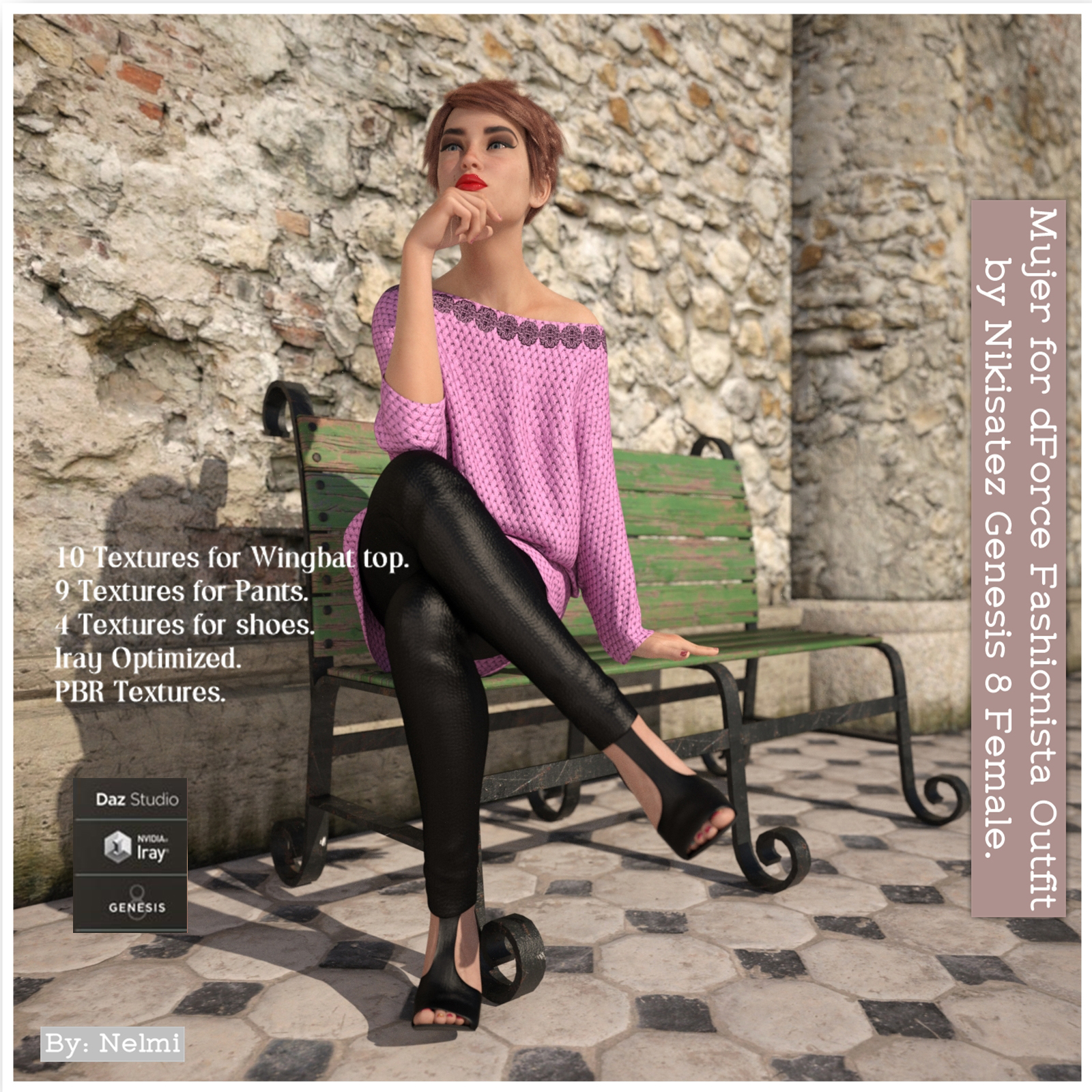 Mujer for dforce Fashionista Outfit for Genesis 8 Females by N/A