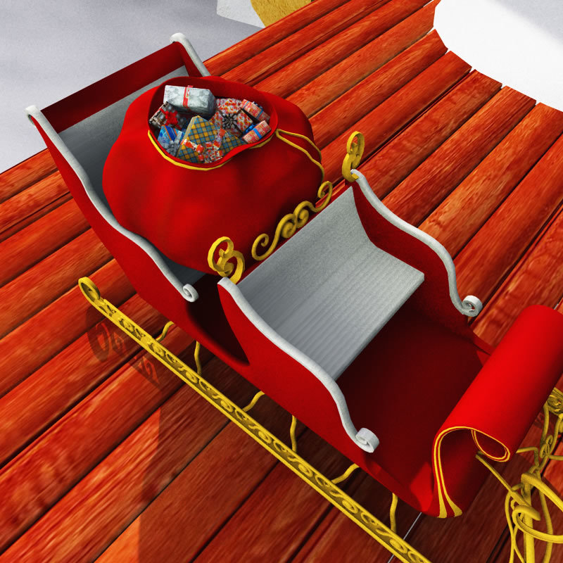 Santa Sleigh Garage and Launch Pad  for Poser by N/A