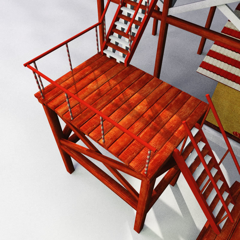 Santa Sleigh Garage and Launch Pad  for Poser by N/A