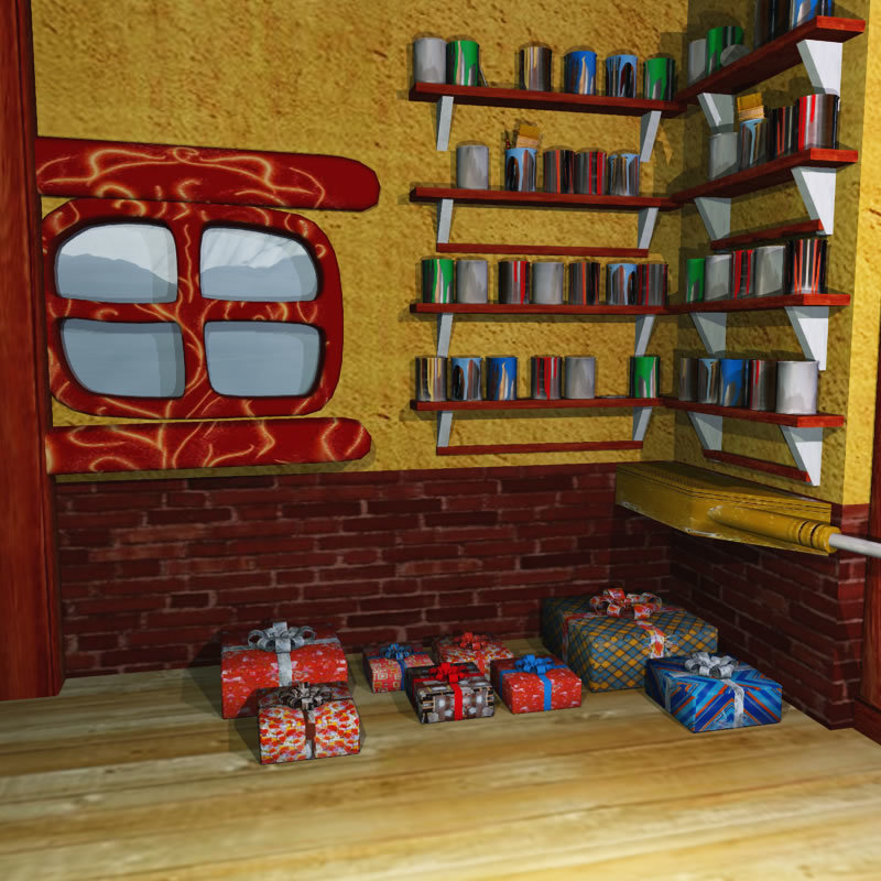 Santa Sleigh Garage and Launch Pad  for Poser by N/A