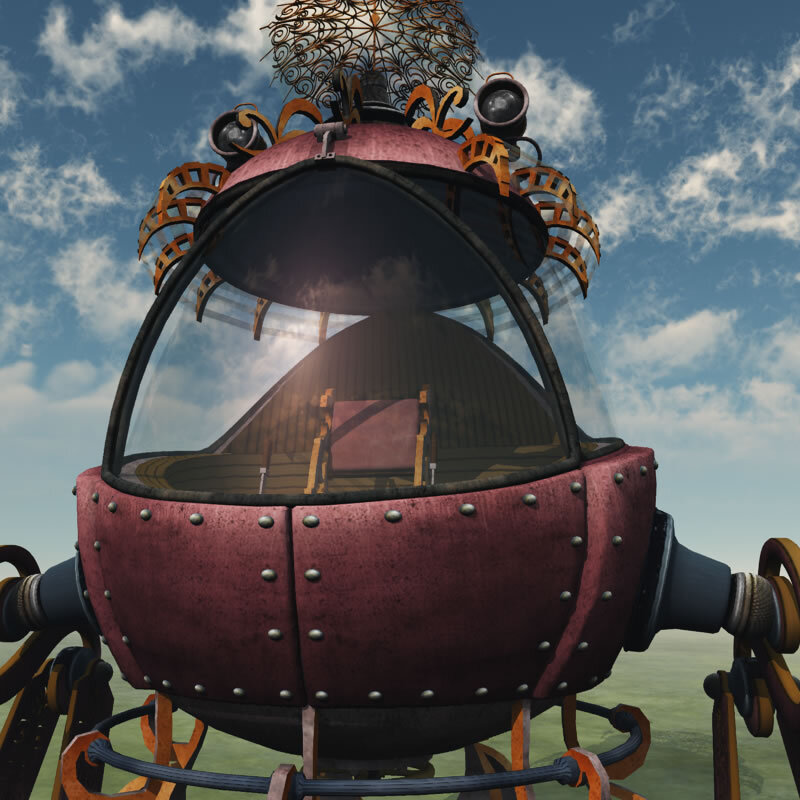 MB Toon Steampunk Mech Bot for Poser by N/A