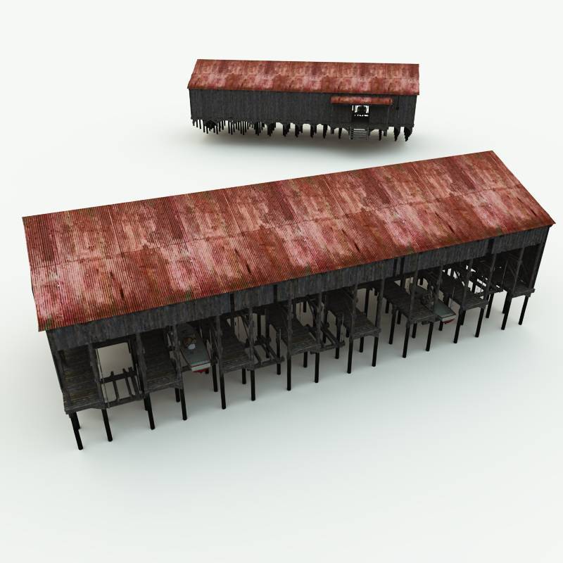 Net Rack and Gillnetter Boat for Poser by N/A
