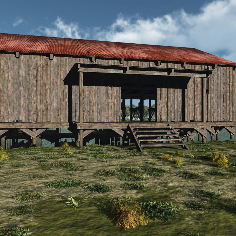 Net Rack and Gillnetter Boat for Poser by N/A