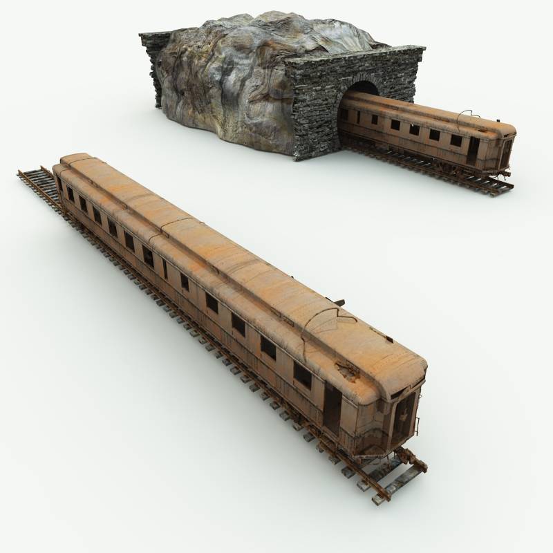 Abandoned Train Car for Blender by N/A
