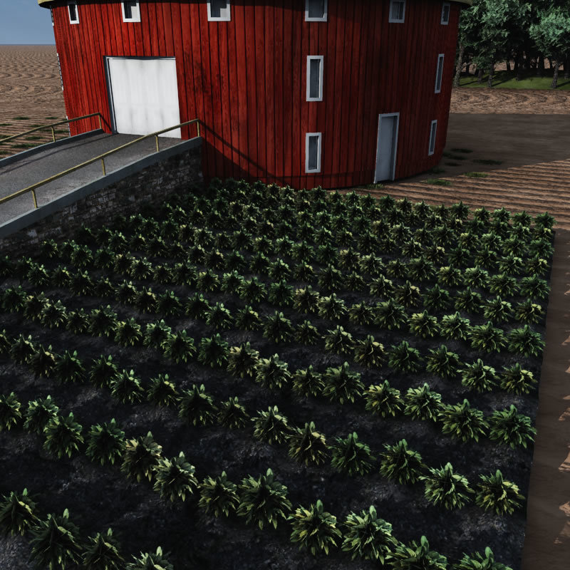 Round Barn and Antique Tractor for Vue by N/A