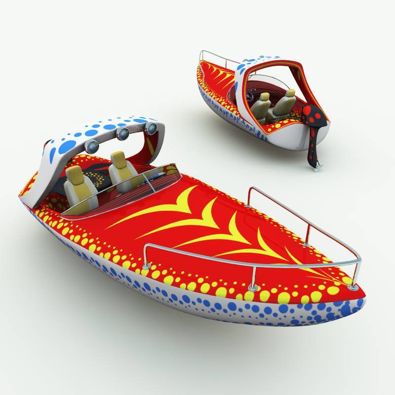 TB Toon Speed Boat for Poser by N/A