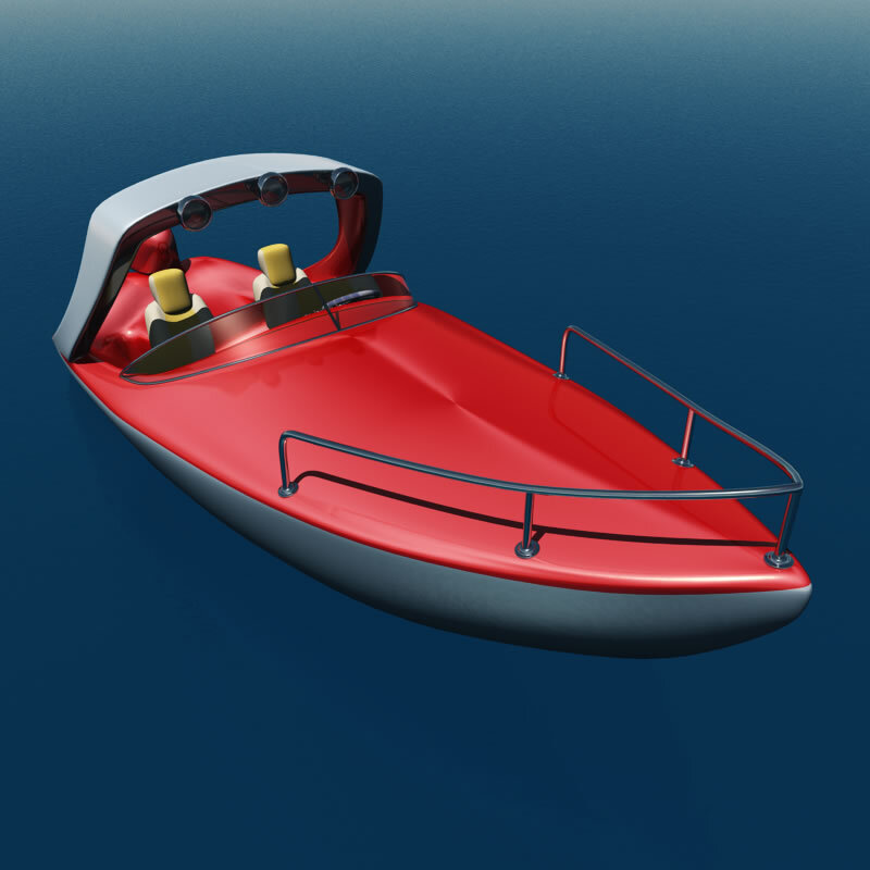 TB Toon Speed Boat for Poser by N/A