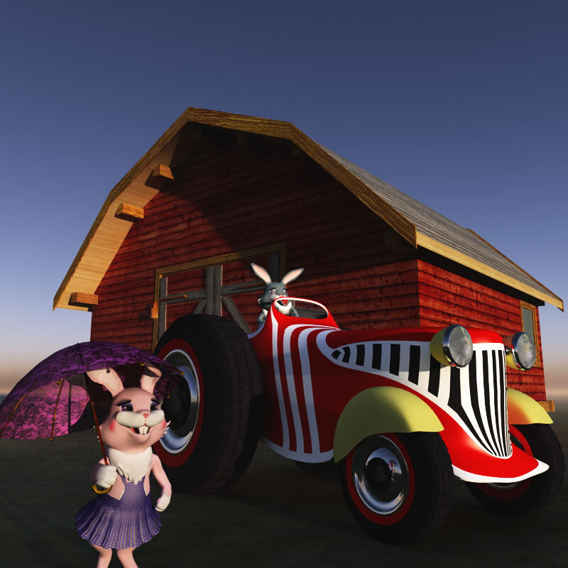 TB Tractor and Barn for Poser by N/A