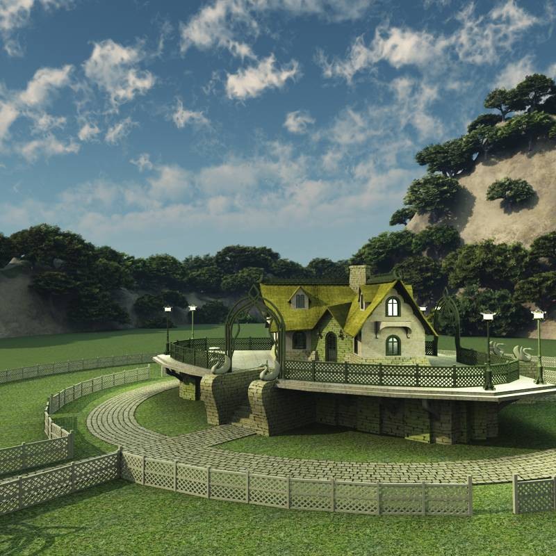 Elven Cottage for Poser by N/A