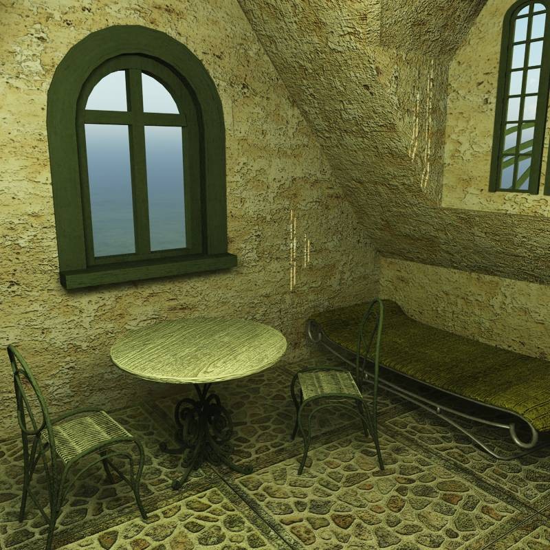 Elven Cottage for Poser by N/A