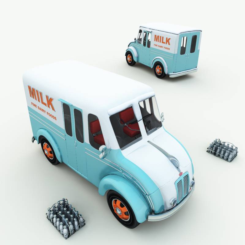 1950s DivCo Milk  Truck for Poser by N/A