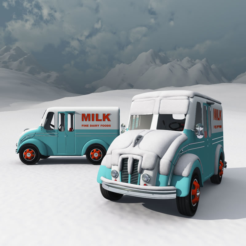 1950s DivCo Milk  Truck for Poser by N/A