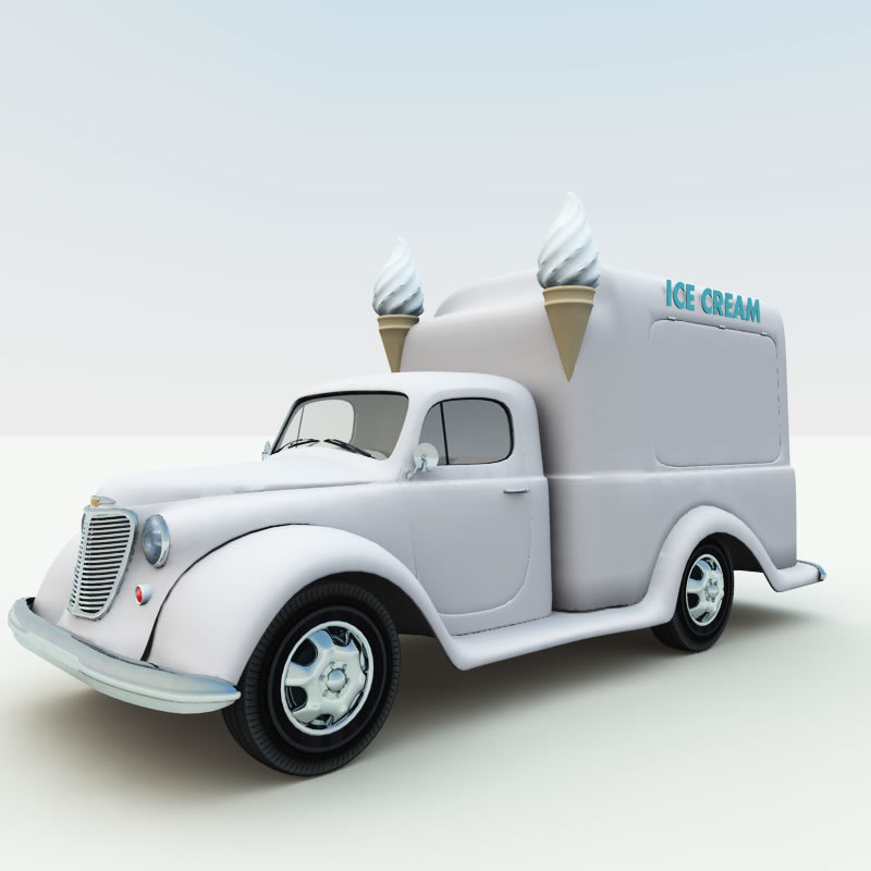 1950s Ice Cream Truck for Poser by N/A