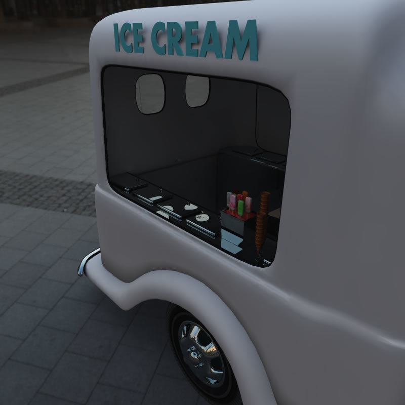 1950s Ice Cream Truck for Poser by N/A