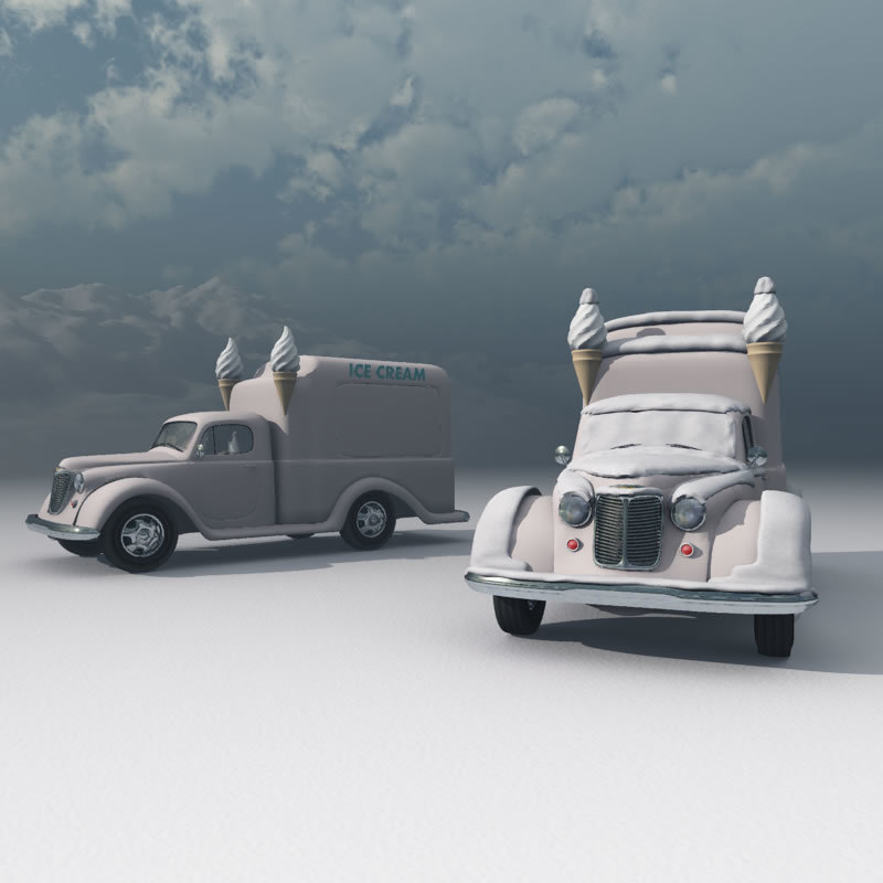 1950s Ice Cream Truck for Poser by N/A