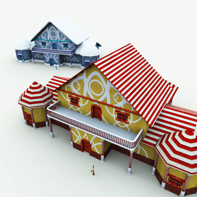 Santa's Cottage for Poser by N/A