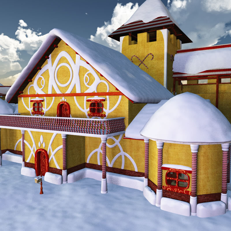 Santa's Cottage for Poser by N/A