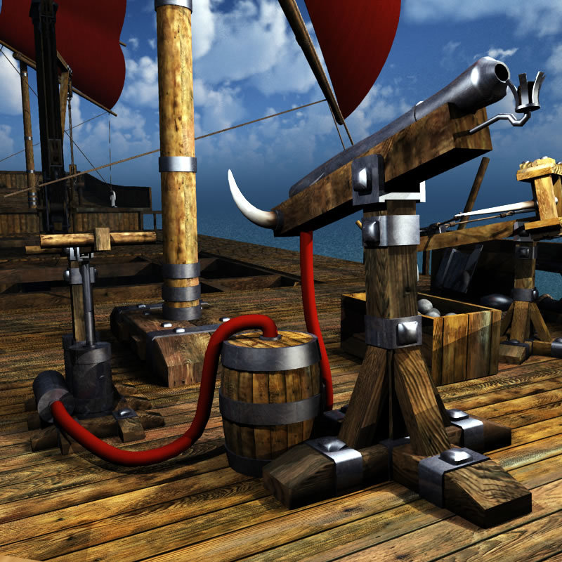 Orc Merchant Ship for Poser by N/A