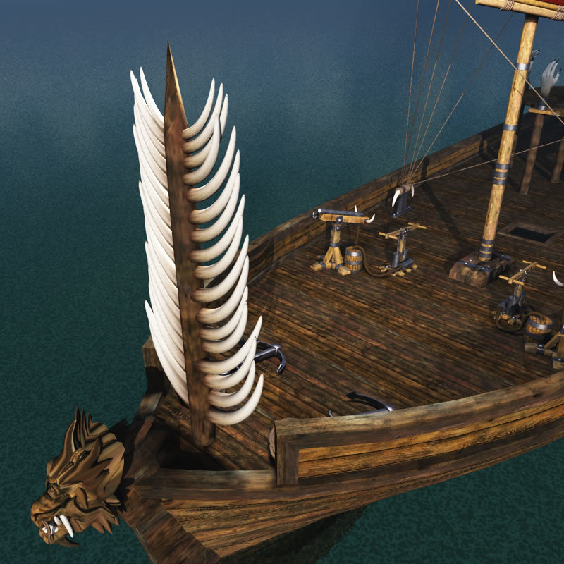 Orc Black Sorcerer Ship for Poser by N/A