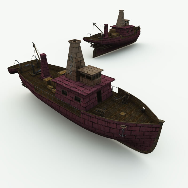 Dwarven Engineer Ship for Poser by N/A