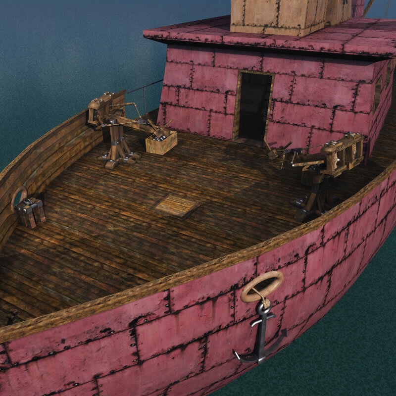 Dwarven Engineer Ship for Poser by N/A
