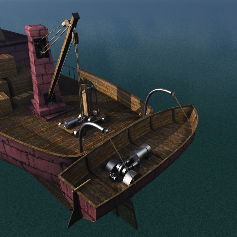 Dwarven Engineer Ship for Poser by N/A