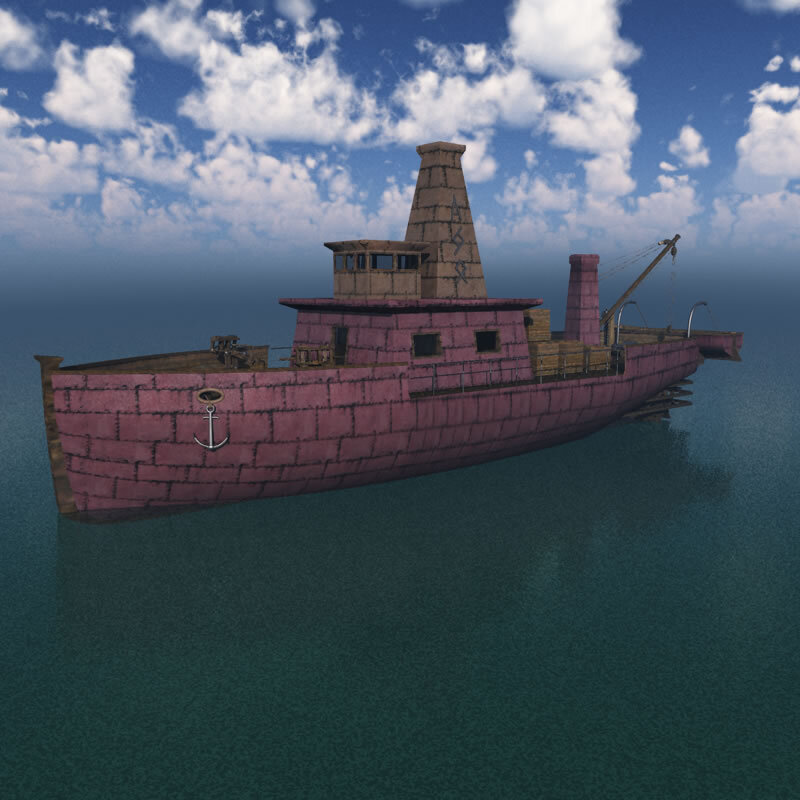Dwarven Engineer Ship for Poser by N/A