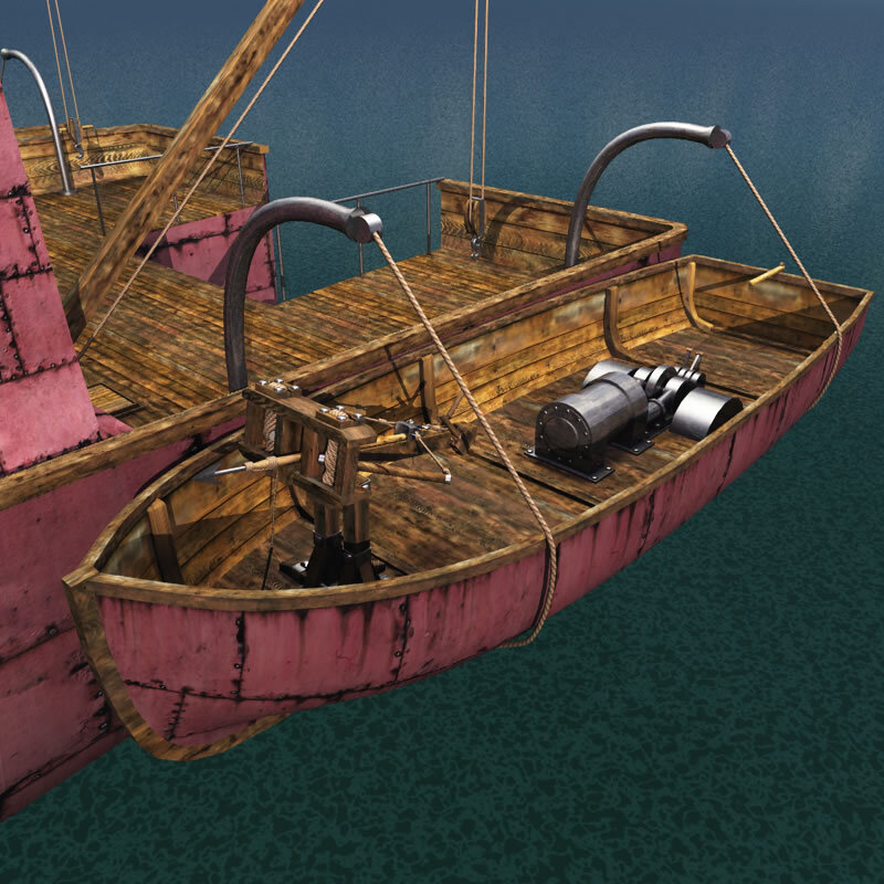 Dwarven Trawler Ship for Poser by N/A