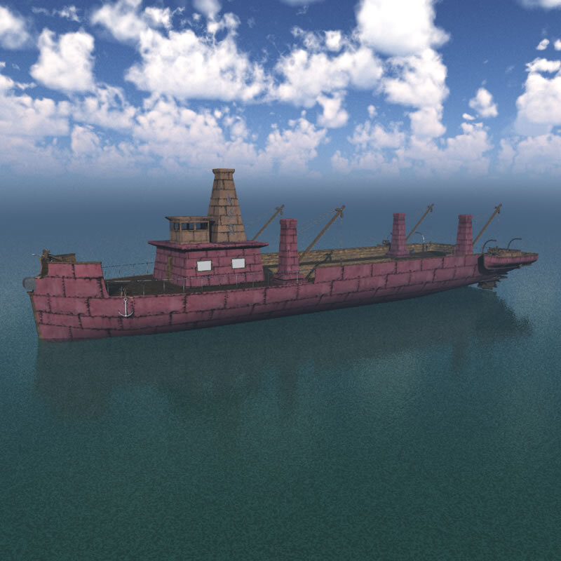 Dwarven Trawler Ship for Poser by N/A