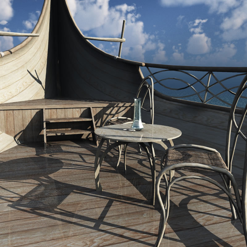 Elven Small Sail Boat for Poser by N/A