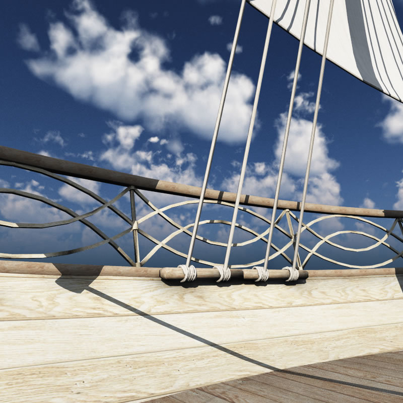 Elven Small Sail Boat for Blender by N/A